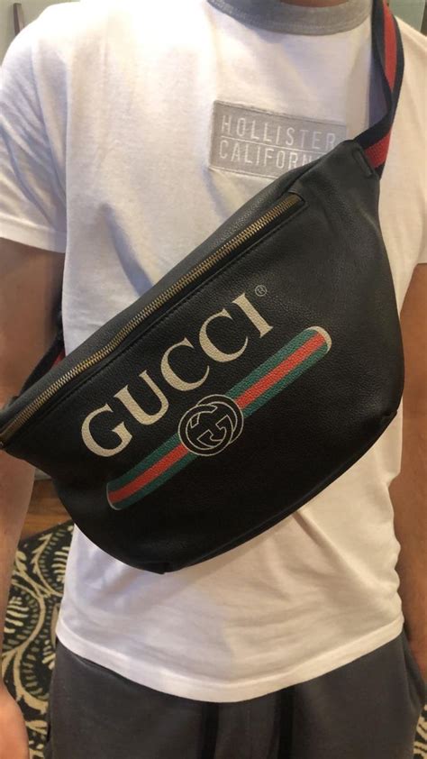 gucci leather fanny pack|authentic gucci fanny pack.